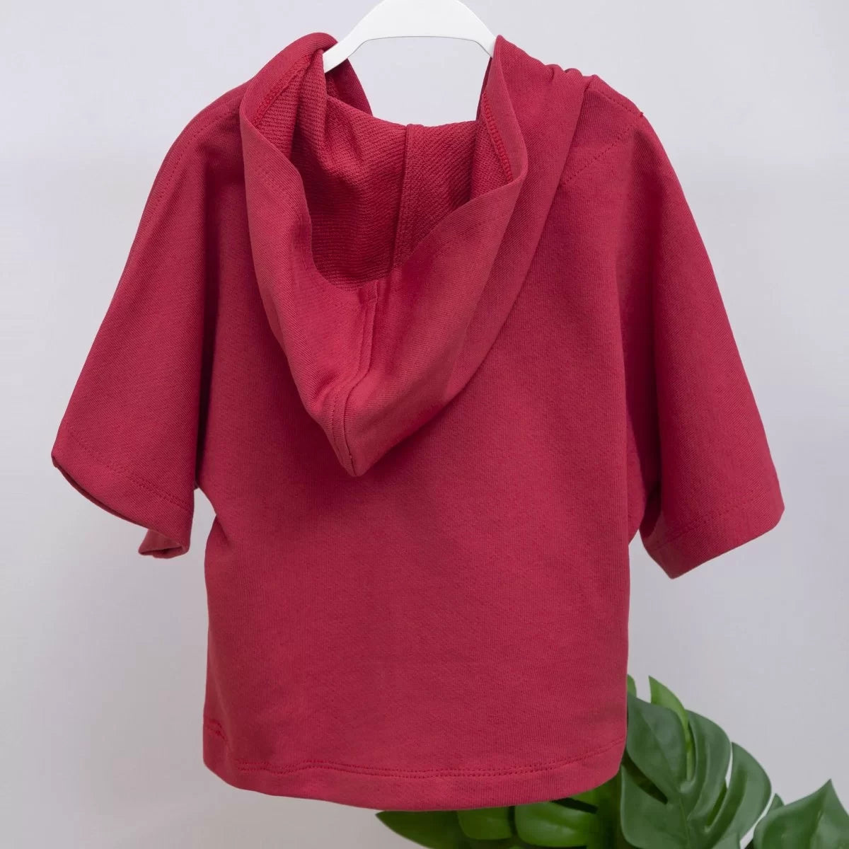 Açık Bordo Şortlu Çocuk Sweat Takım | Organik Pamuk