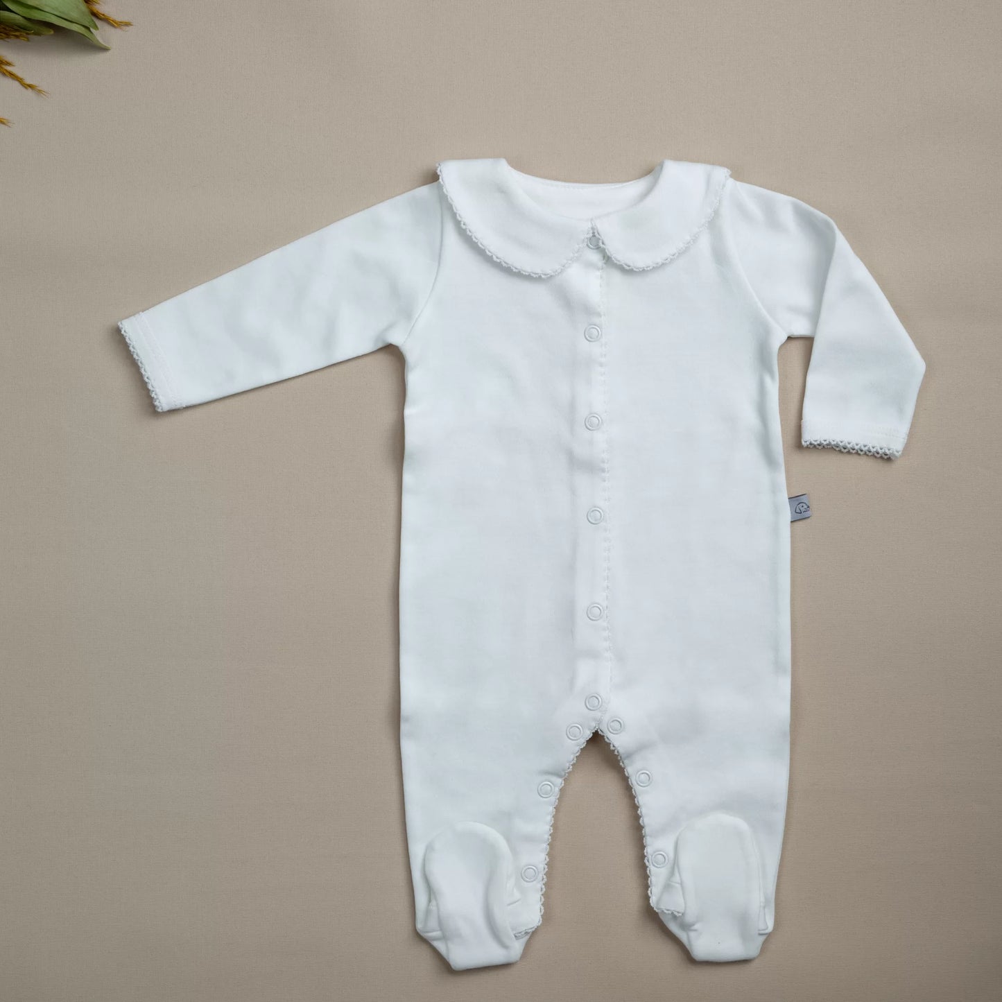 Elegant Tığ İşi Süslemeli 9'lu Unisex Organik Hastane Çıkışı