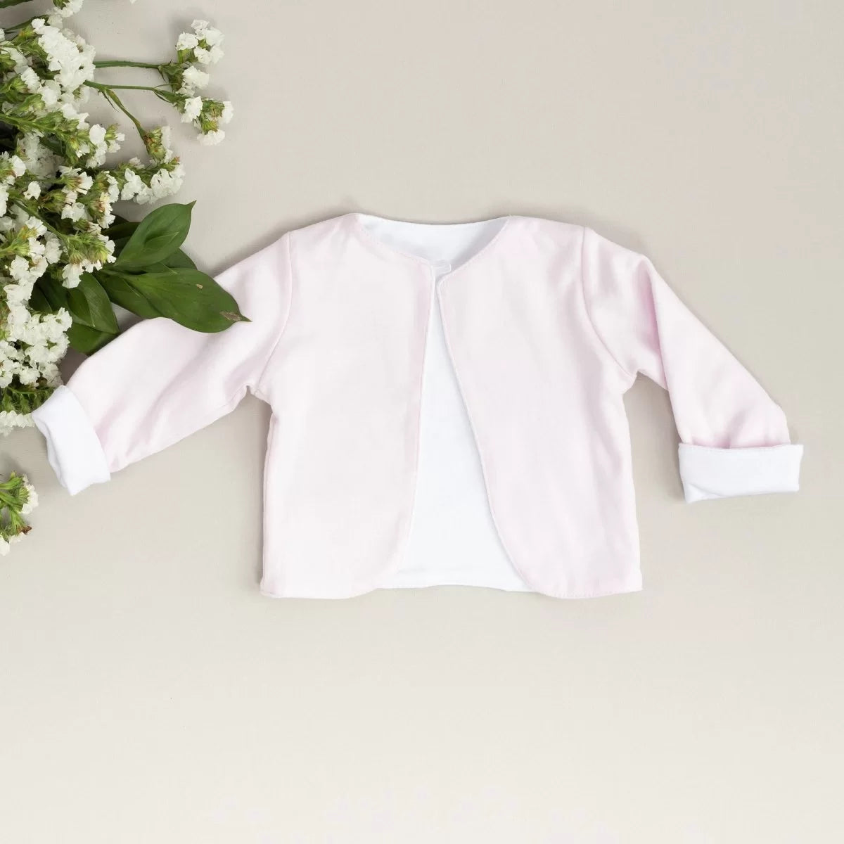 Elegant Pembe Tığ İşi Süslemeli 6'lı Organik Hastane Çıkışı