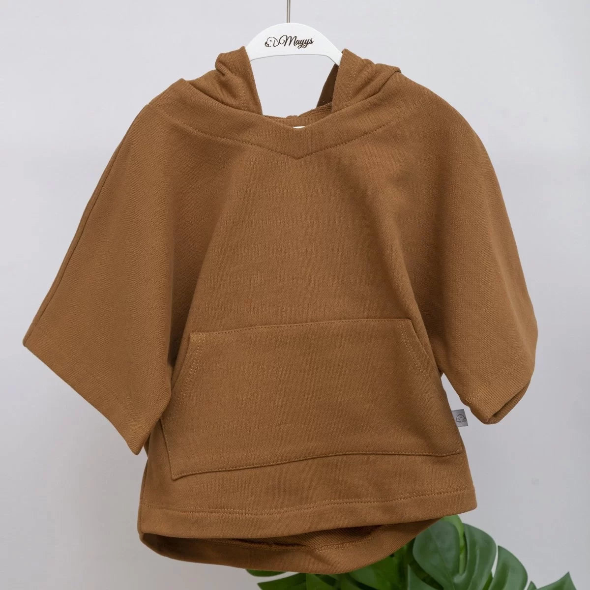 Kahvrerengi Şortlu Çocuk Sweat Takım | Organik Pamuk