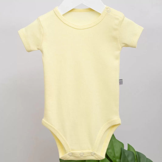 Sarı Kısa Kol Body ve Pantolon Set | Organik Pamuk