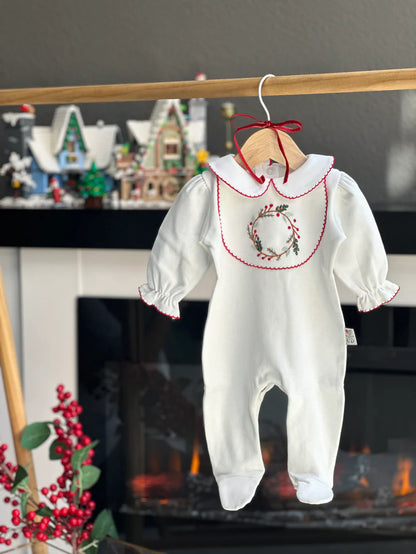 Kokina Nakışlı Organik Kız Tulumu