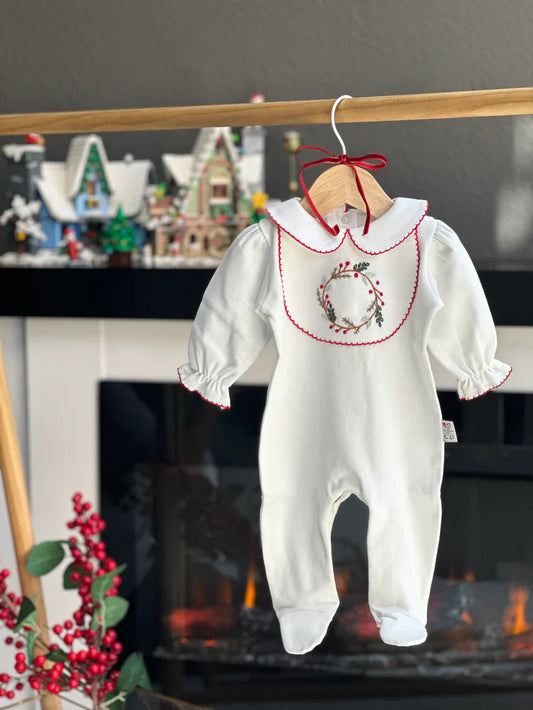 Kokina Nakışlı Organik Kız Tulumu