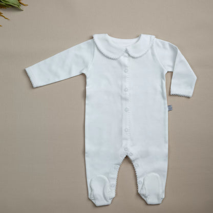Elegant Tığ İşi Süslemeli 9'lu Unisex Organik Hastane Çıkışı