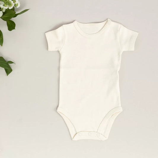 Omuzdan Çıtçıtlı Açık Bej Body | Organik Pamuk